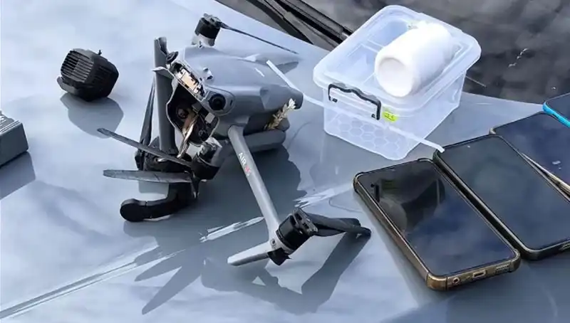 Uyuşturucu Taşıyan Drone, Güvenlik Güçleri Tarafından Vuruldu!