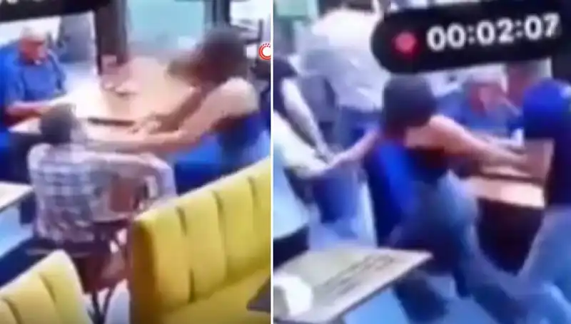 Garsona Tokat Attı, Ardından Dayağı Yedi: İşte O Anlar!