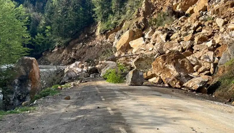 Giresun'daki Heyelan, Ulaşımı Felç Etti: Yol Kapandı!