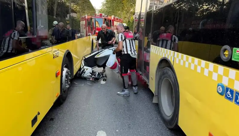 İETT Otobüslerinin Arasında Kalan Motosiklet Kazası: Ne Oldu?
