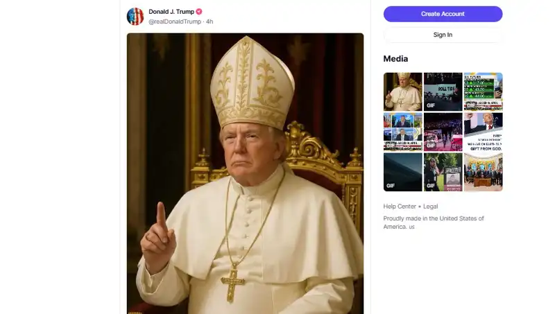 Trump’tan Papalık Geleneğine Yaraşır Bir Hamle: Kendi Fotoğrafını Paylaştı!