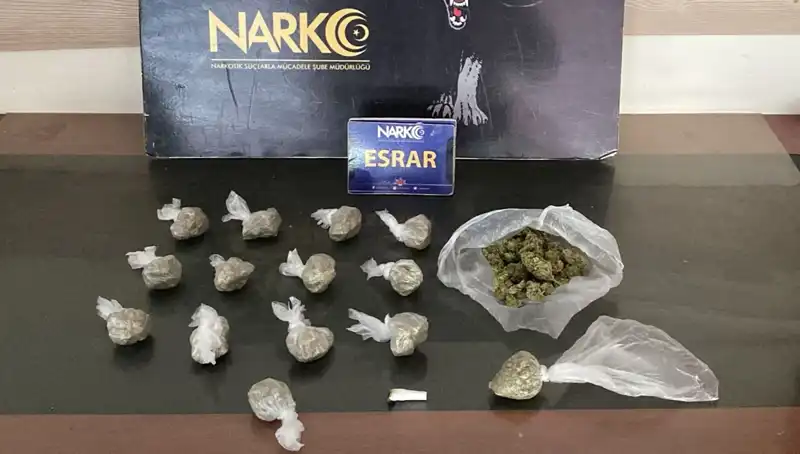 Kamyonetten Gizli Bölmede 100 Gram Esrar Ele Geçirildi